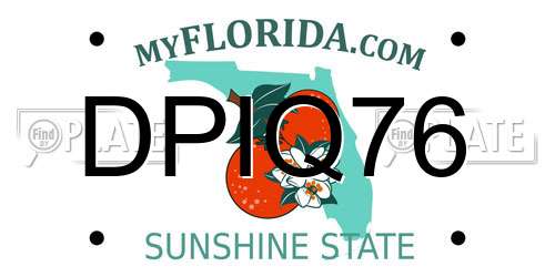 DPIQ76 Florida License Plate