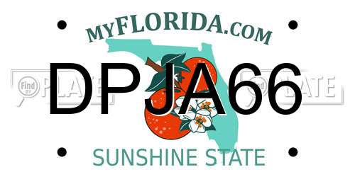 DPJA66 Florida License Plate