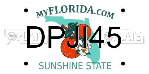 DPJI45 Florida License Plate