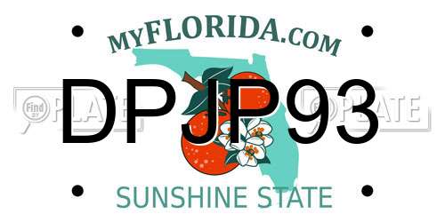 DPJP93 Florida License Plate