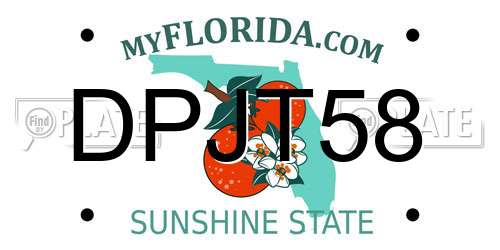 DPJT58 Florida License Plate