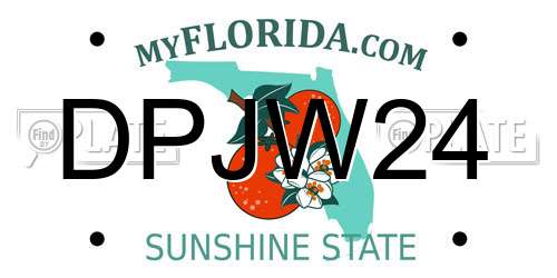 DPJW24 Florida License Plate