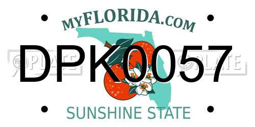 DPK0057 Florida License Plate