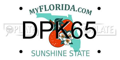 DPK65 Florida License Plate