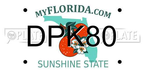 DPK80 Florida License Plate