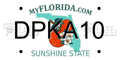 DPKA10 Florida License Plate