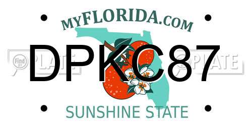 DPKC87 Florida License Plate