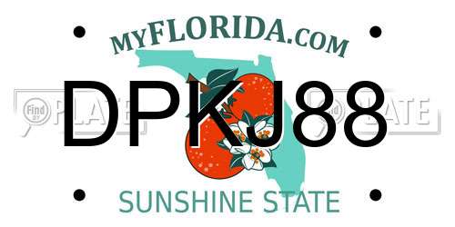 DPKJ88 Florida License Plate