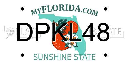 DPKL48 Florida License Plate