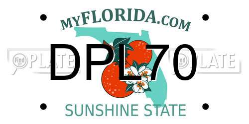 DPL70 Florida License Plate