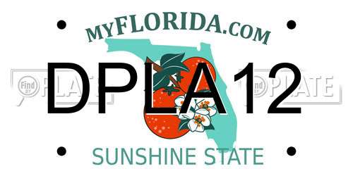 DPLA12 Florida License Plate