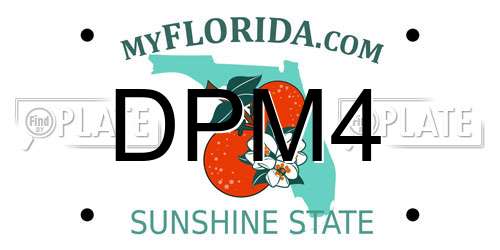 DPM4 Florida License Plate