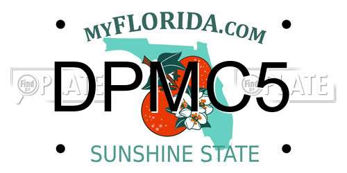 DPMC5 Florida License Plate