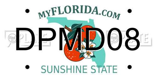 DPMD08 Florida License Plate