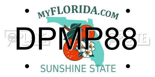 DPMP88 Florida License Plate