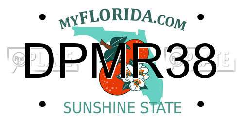 DPMR38 Florida License Plate