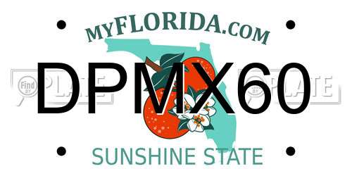 DPMX60 Florida License Plate