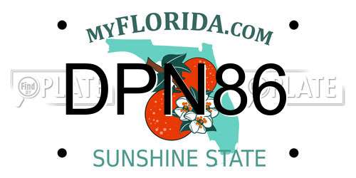 DPN86 Florida License Plate