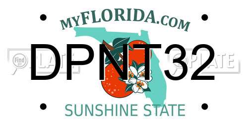 DPNT32 Florida License Plate