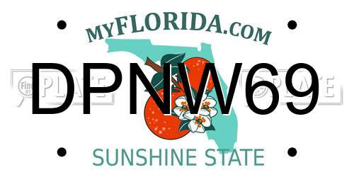 DPNW69 Florida License Plate