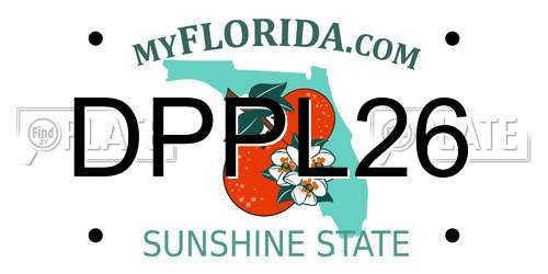DPPL26 Florida License Plate