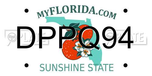 DPPQ94 Florida License Plate