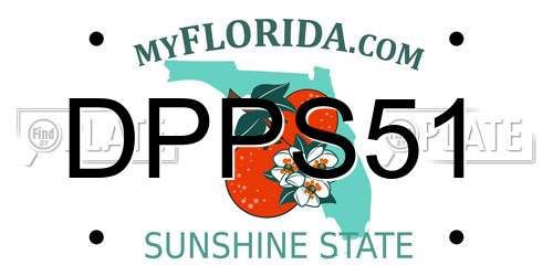DPPS51 Florida License Plate