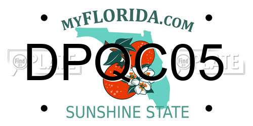DPQC05 Florida License Plate