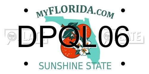 DPQL06 Florida License Plate