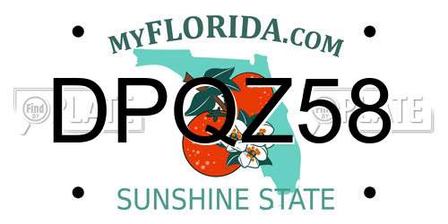 DPQZ58 Florida License Plate