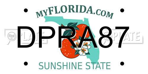DPRA87 Florida License Plate