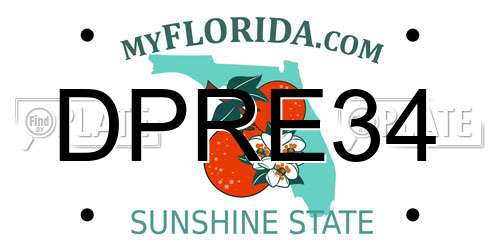DPRE34 Florida License Plate