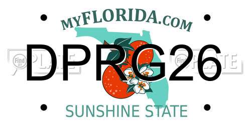 DPRG26 Florida License Plate