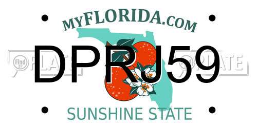 DPRJ59 Florida License Plate