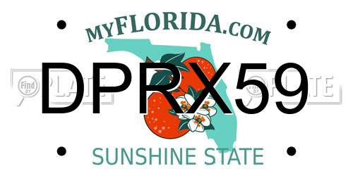 DPRX59 Florida License Plate