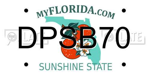DPSB70 Florida License Plate