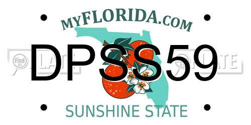 DPSS59 Florida License Plate