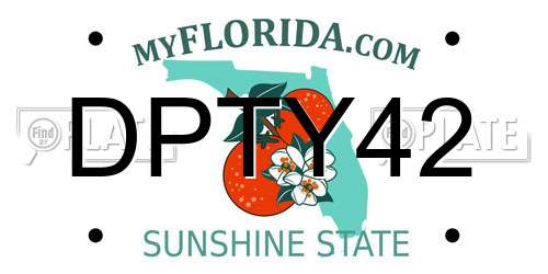 DPTY42 Florida License Plate