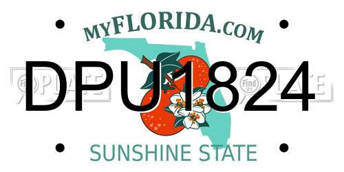 DPU1824 Florida License Plate