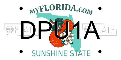 DPU1A Florida License Plate