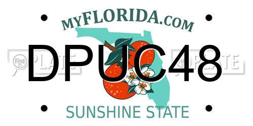 DPUC48 Florida License Plate