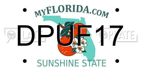 DPUF17 Florida License Plate