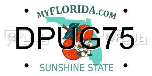 DPUG75 Florida License Plate