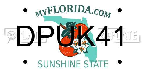 DPUK41 Florida License Plate