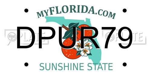 DPUR79 Florida License Plate