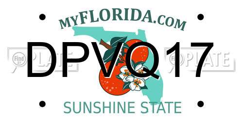 DPVQ17 Florida License Plate
