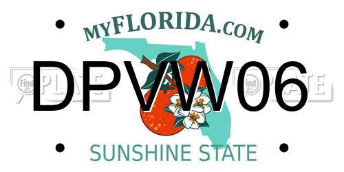 DPVW06 Florida License Plate