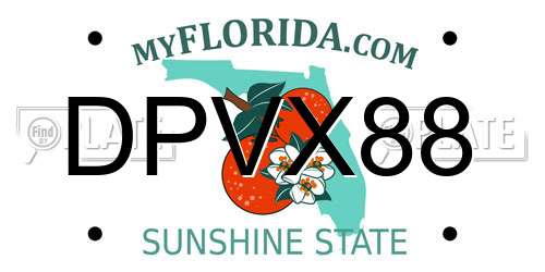 DPVX88 Florida License Plate