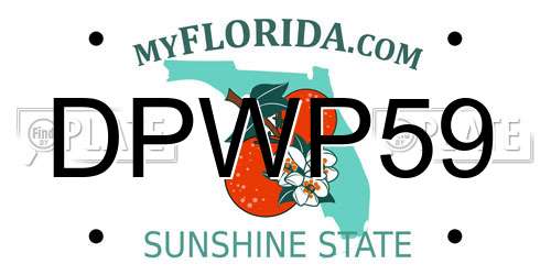 DPWP59 Florida License Plate