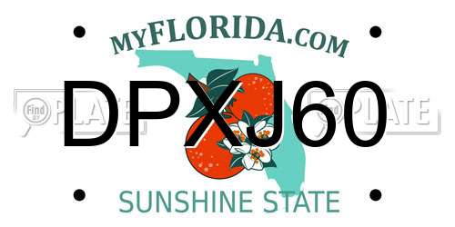 DPXJ60 Florida License Plate